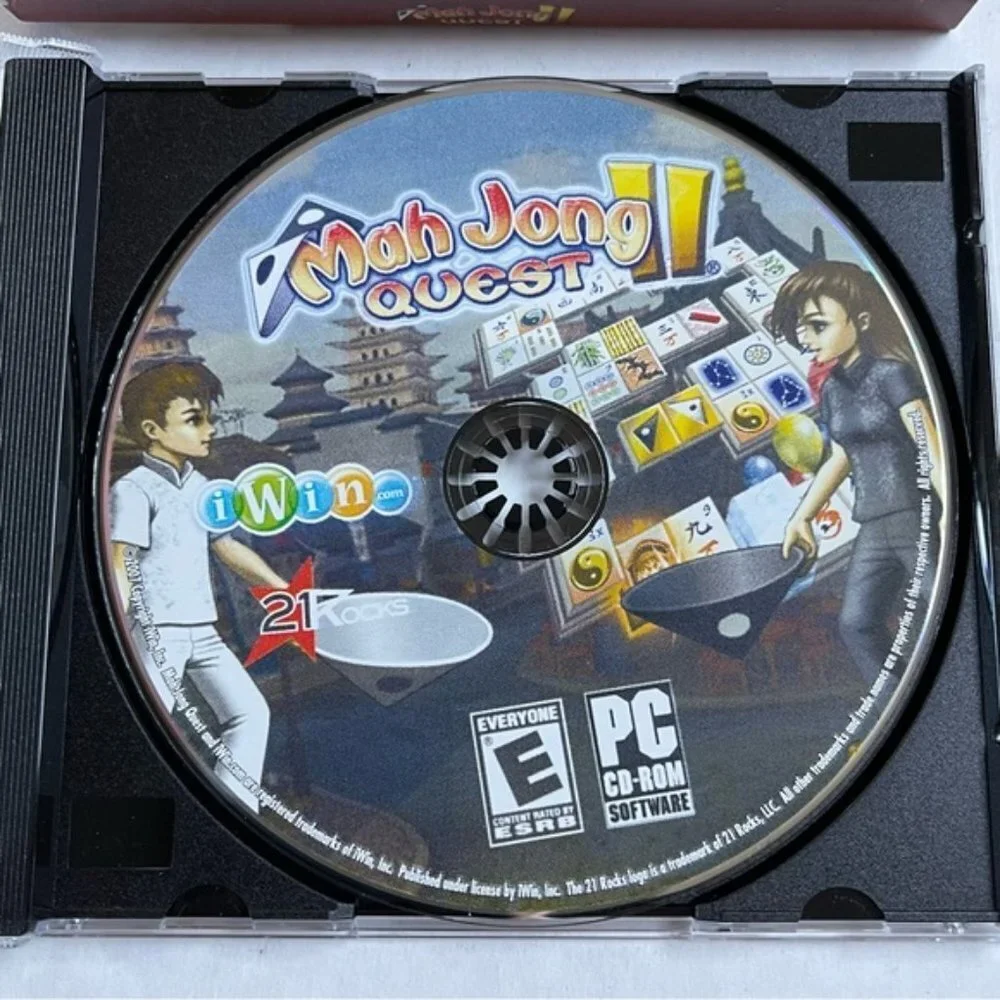 Mah Jong II Quest Games PC Games CD ROM E ESRB iWin Games